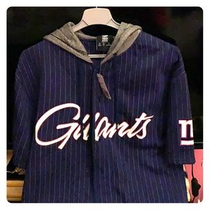 NY Giants hooded short sleeve Jersey